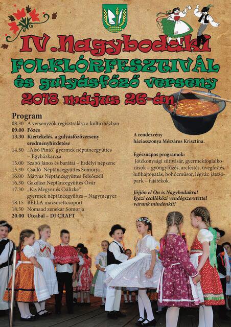 IV. Nagybodaki folklórfesztivál és gulyásfőző verseny