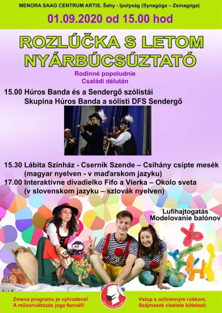 A Sendergő Néptáncegyüttes és a Húros Banda is fellép a Nyárbúcsúztatón