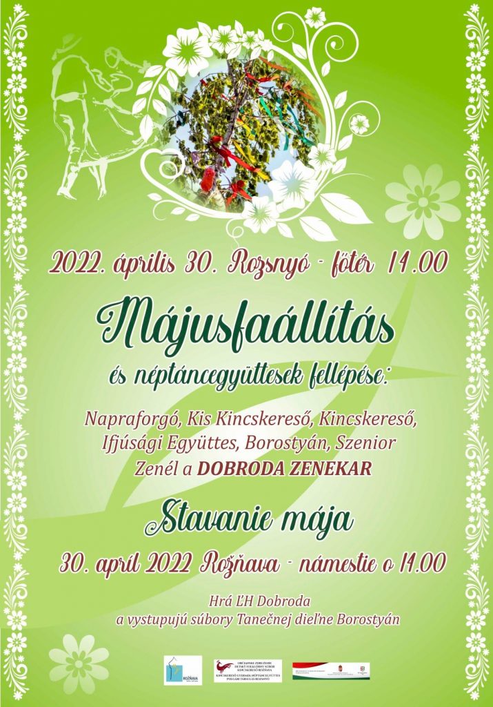 Májusfaállítás és néptáncegyüttesek fellépése