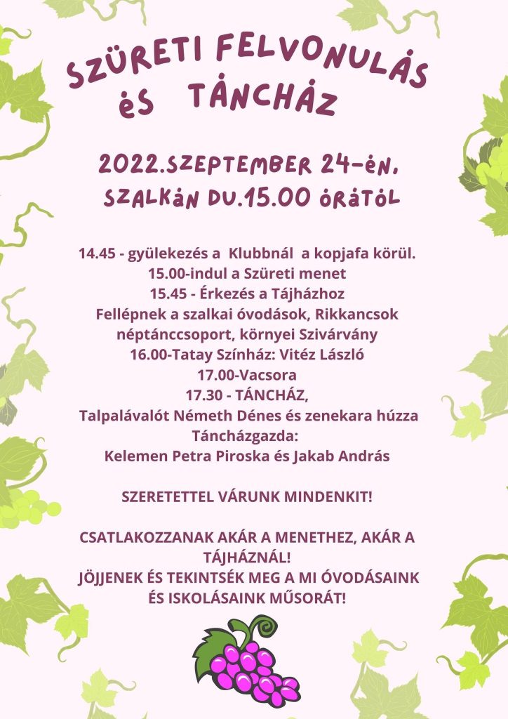 Szüreti felvonulás és táncház