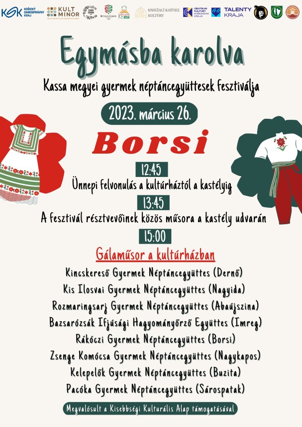 Egymásba karolva – Kassa megyei gyermek néptáncegyüttesek fesztiválja