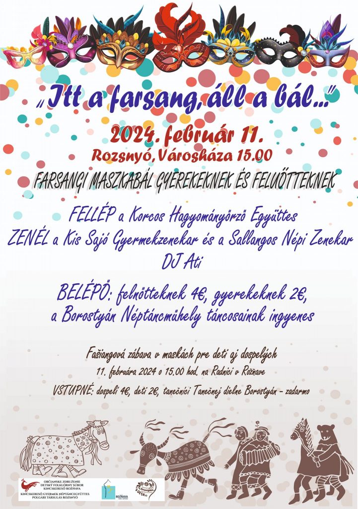 Itt a farsang, áll a bál… Farsangi maszkabál gyerekeknek és felnőtteknek