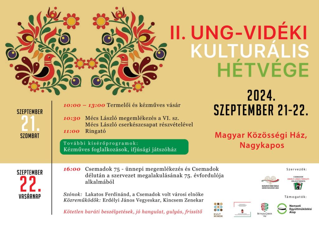 II. Ung-vidéki Kulturális Hétvége