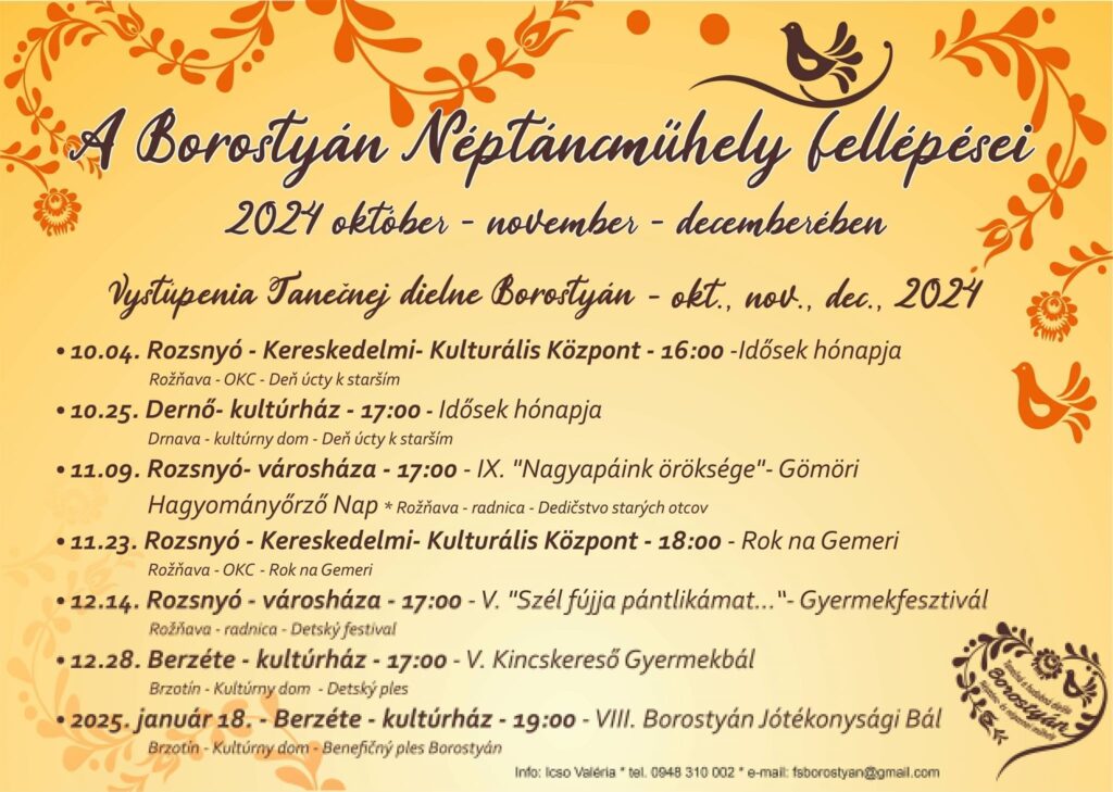 A Borostyán Néptáncműhely fellépése