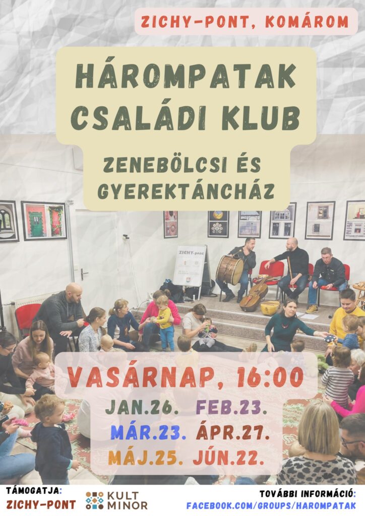 Hárompatak Családi Klub – zenebölcsi és gyerektáncház