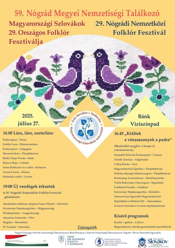 59. Nógrád Megyei Nemzetiségi Találkozó, Magyarországi Szlovákok 29. Országos Folklór Fesztiválja