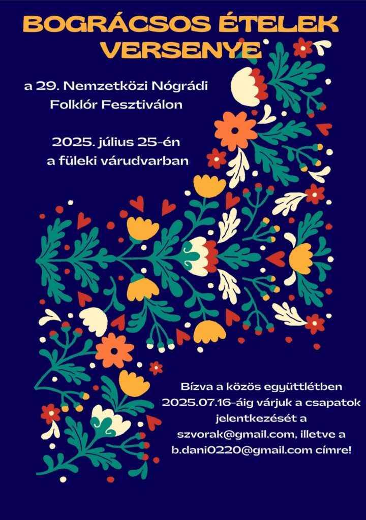 29. Nemzetközi Nógrádi Folklór Fesztivál füleki programja