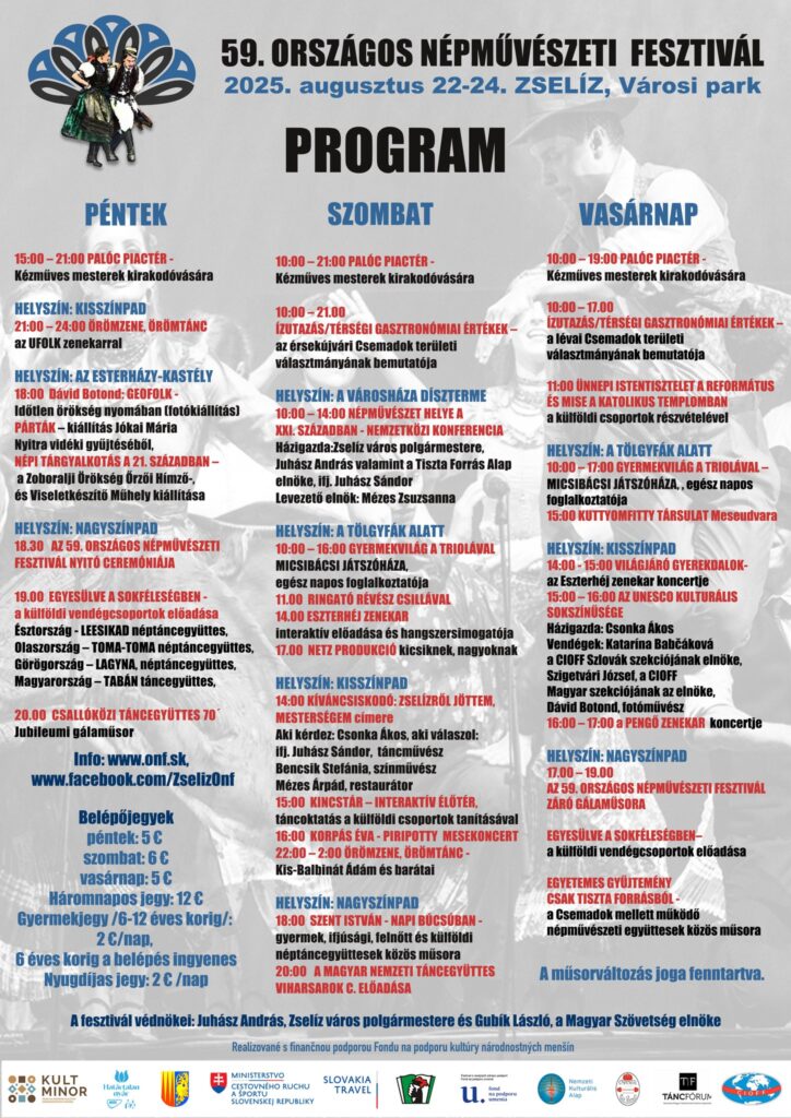 59. Országos Népművészeti Fesztivál, Zseliz