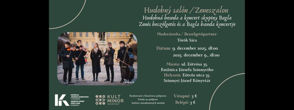 Zeneszalon – Zenés beszélgetés és a Bagla banda koncertje