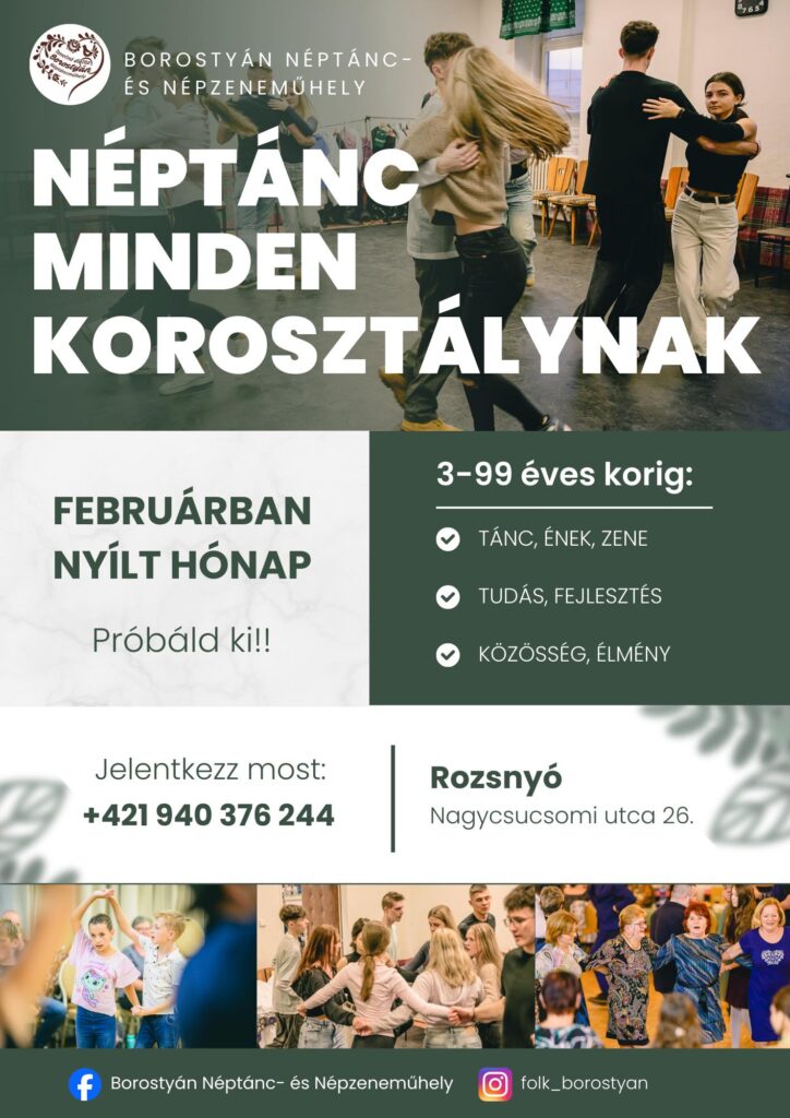 Borostyán Néptánc- és Népzeneműhely: Néptánc minden korosztálynak