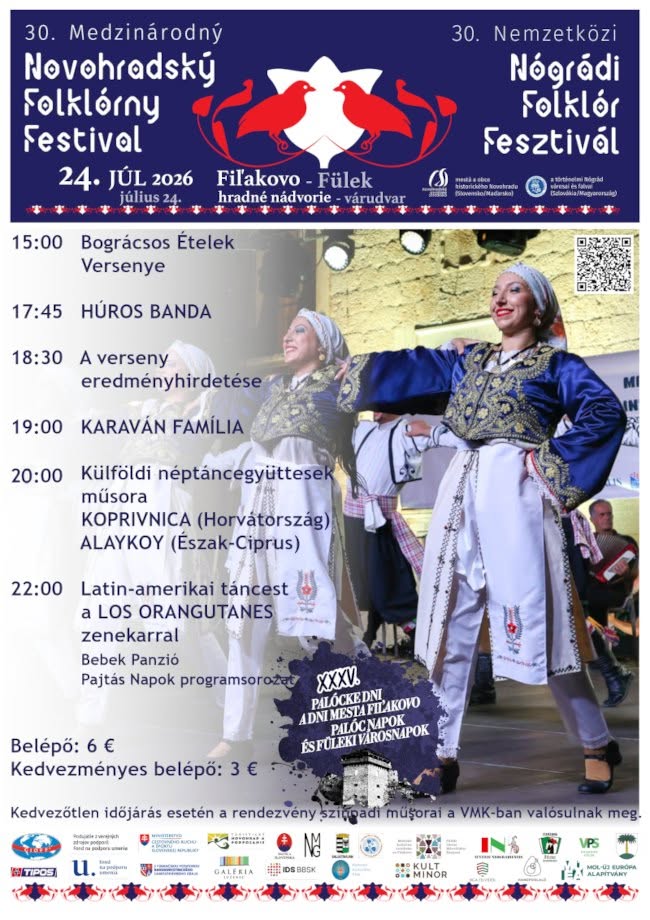 Nógrádi Folklórfesztivál füleki programja