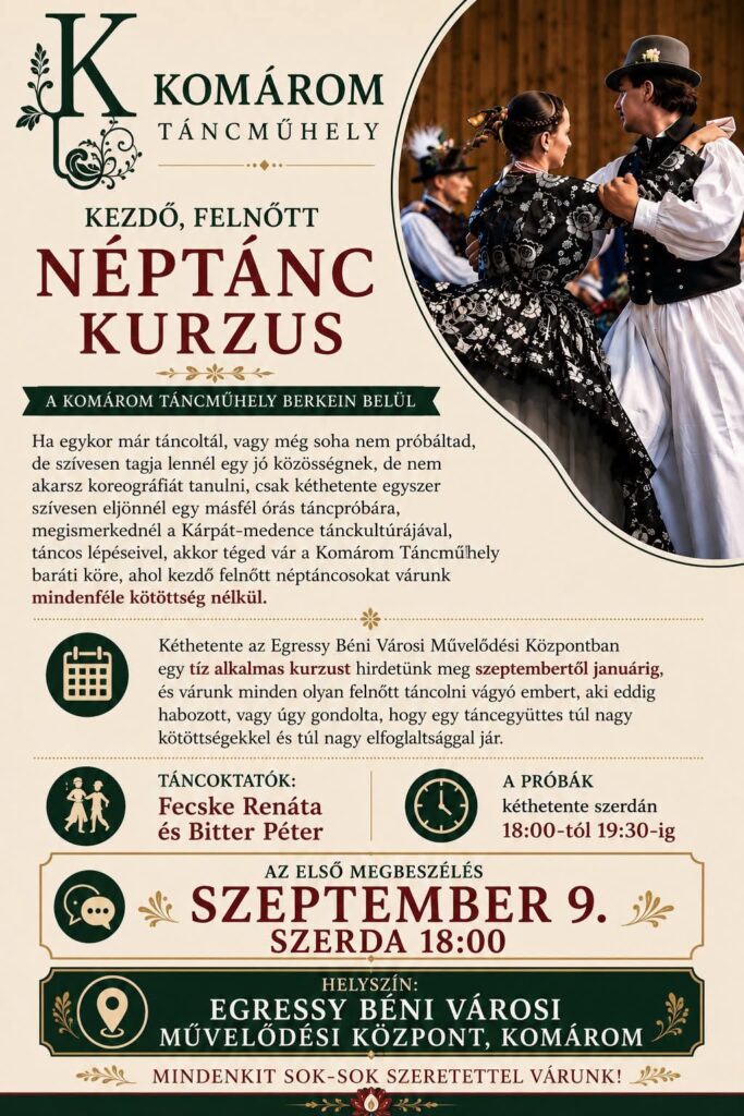 Kezdő, felnőtt néptánckurzus