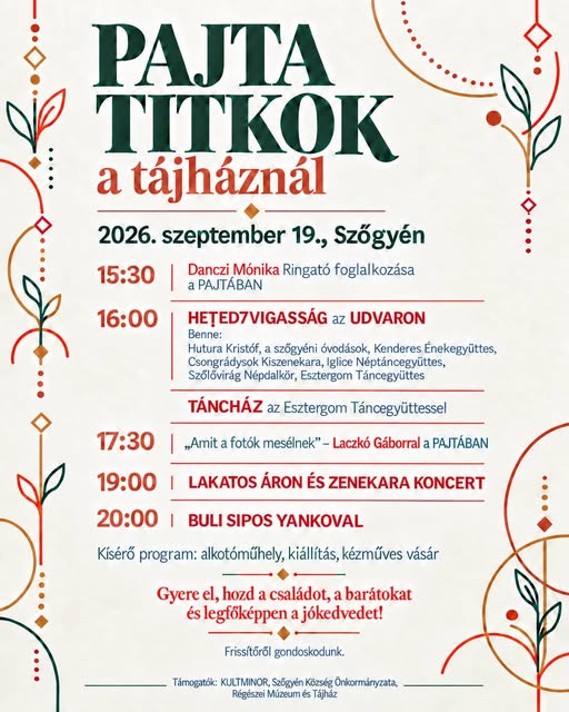Pajta Titok a tájháznál